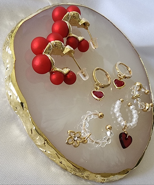 Red Matching Earrings Set