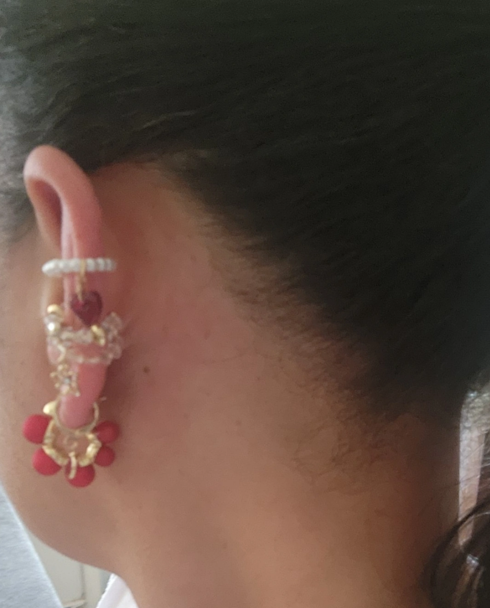 Red Matching Earrings Set