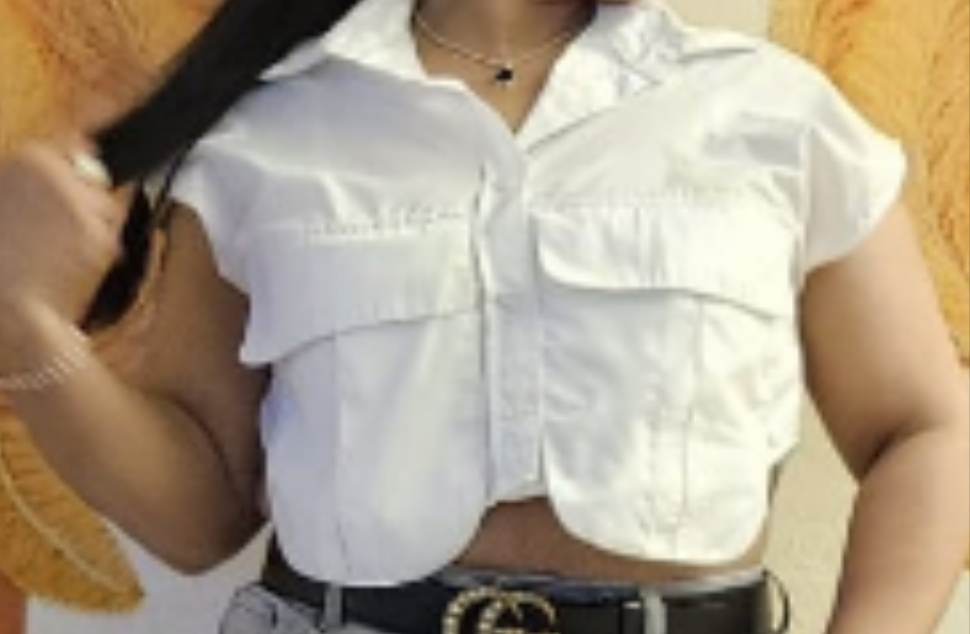 Botton Down Crop Top