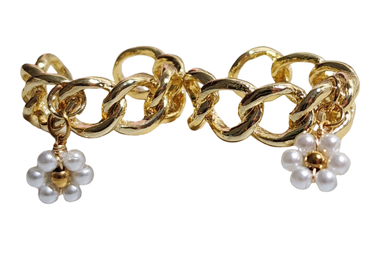 Pearl Flower Charm Ring