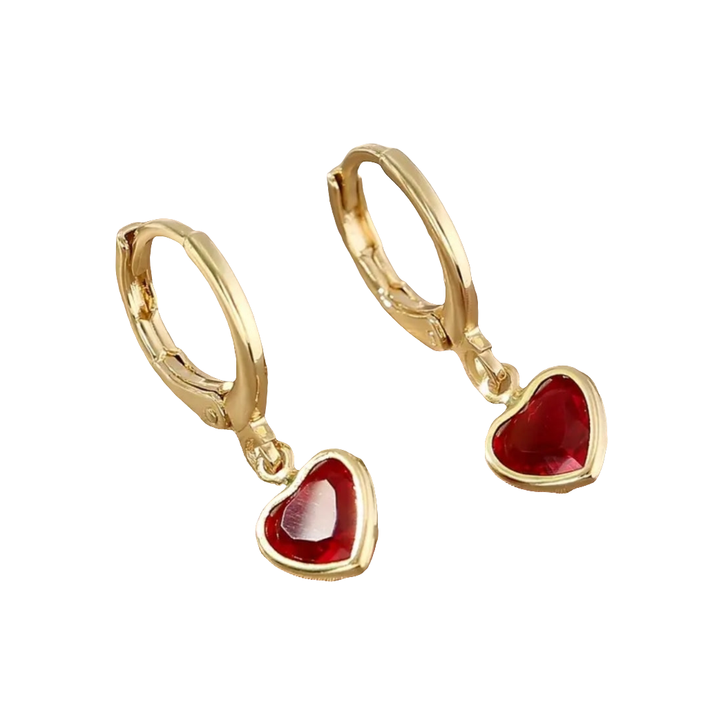 Red Matching Earrings Set