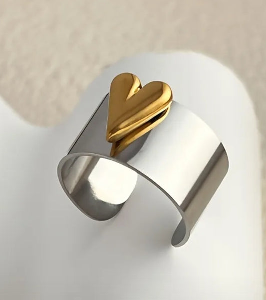 Silver / Gold Heart