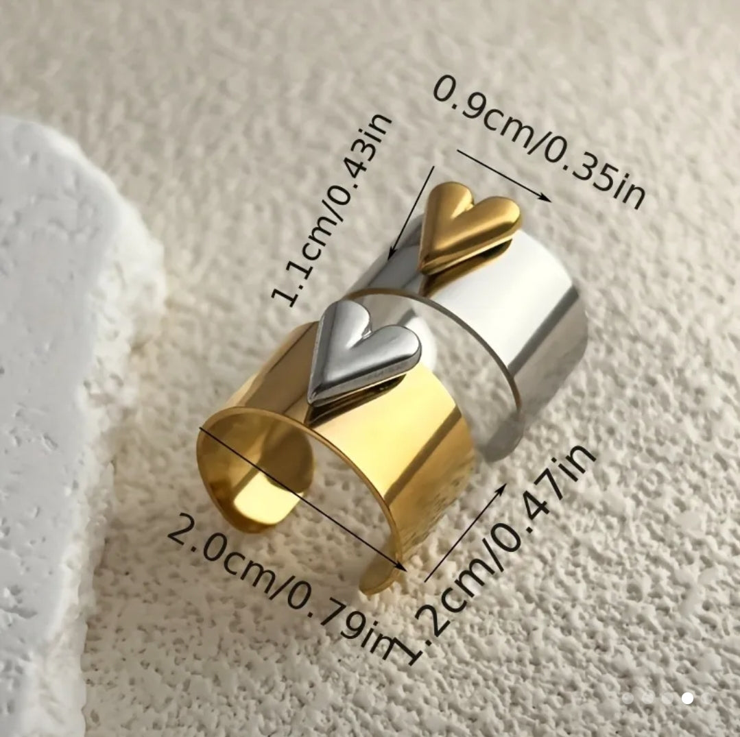 3D Heart Shape Ring
