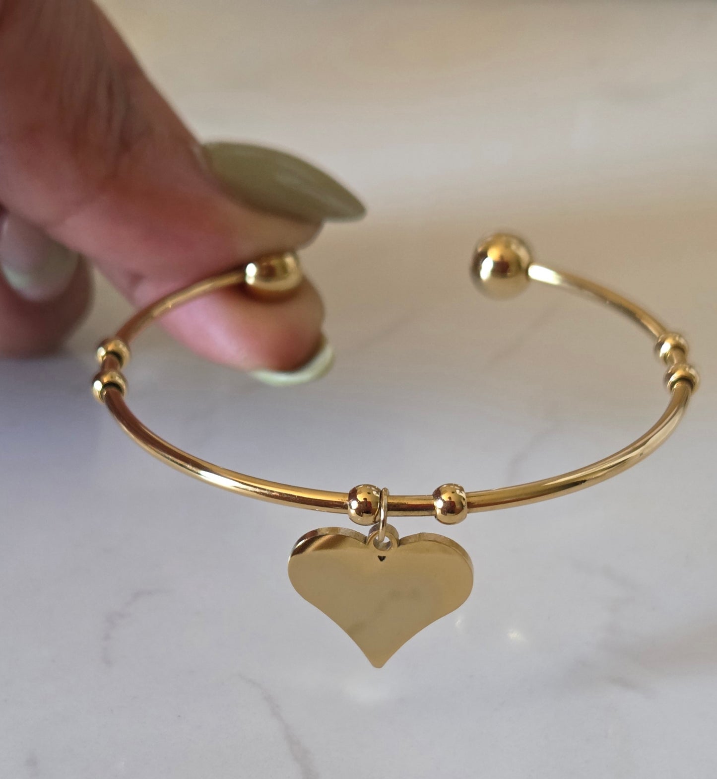 Bangle / Heart Pendant
