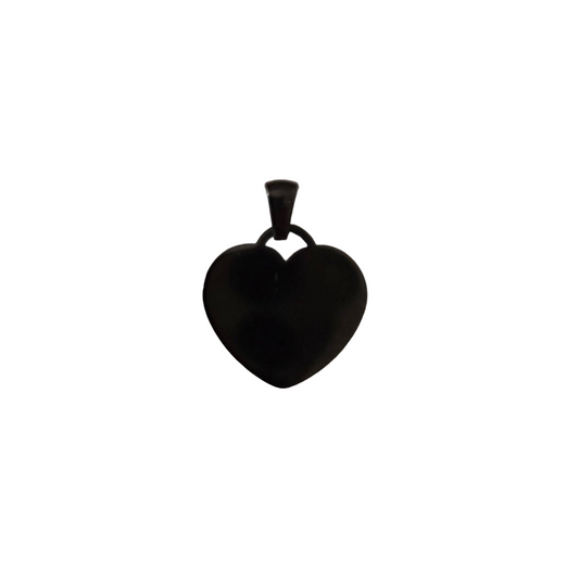 Placa / Corazón Negro 1.5 cm