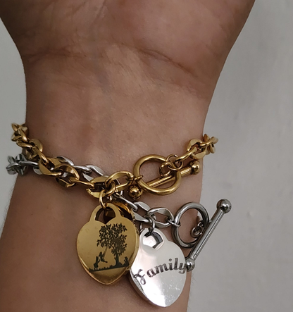 Heart Pendant Bracelet