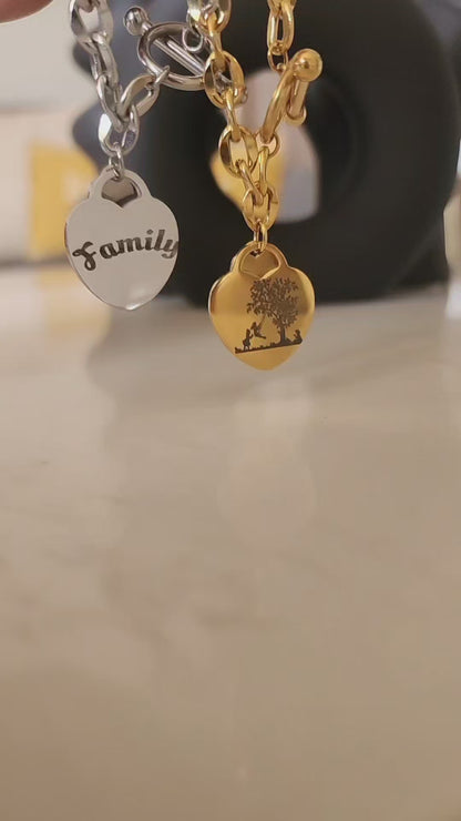 Heart Pendant Bracelet