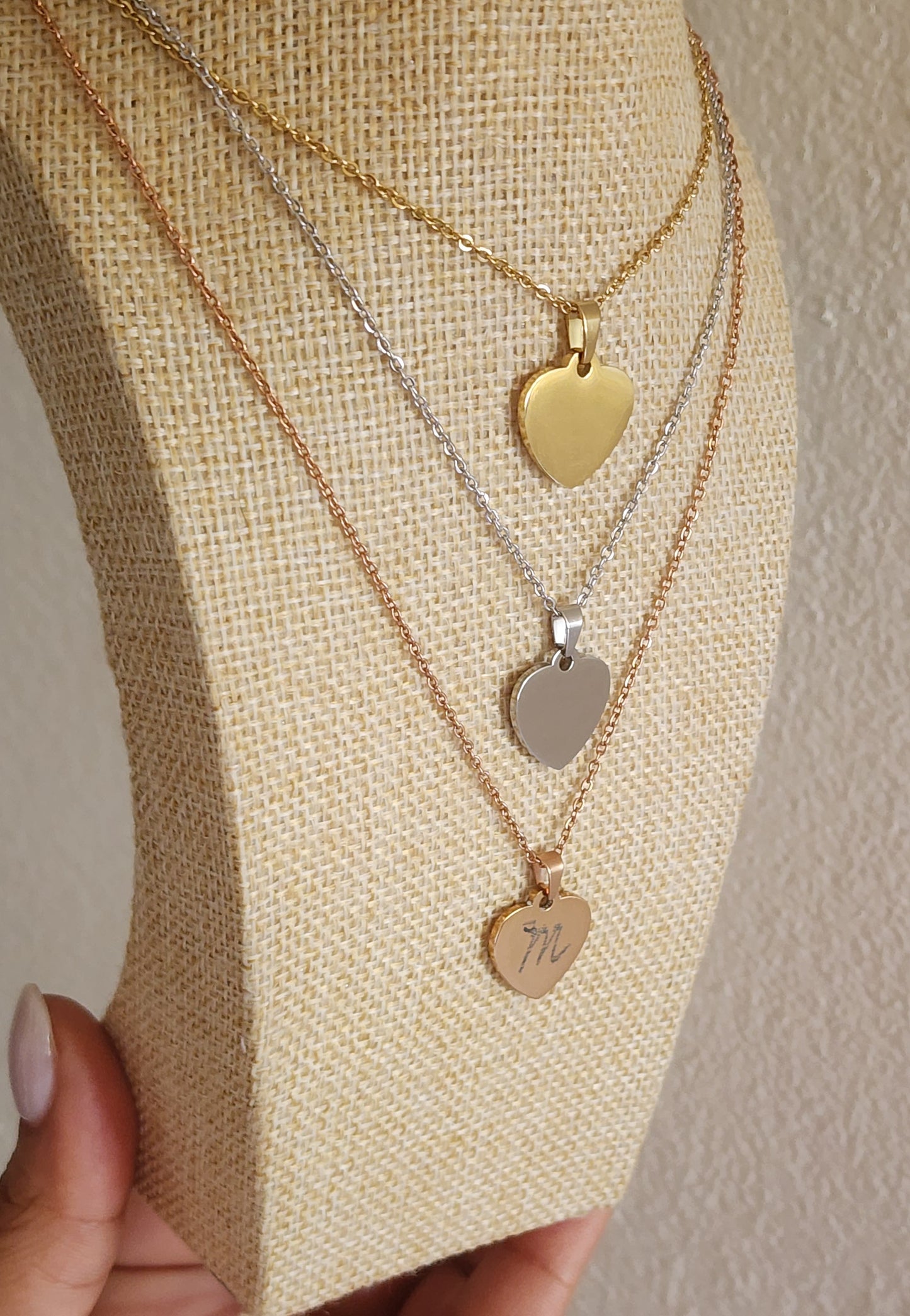 Cadena 16" / Corazón Pequeño