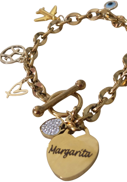 Heart Pendant Bracelet