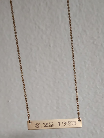 Cadena 16" / Plaquita Sencilla