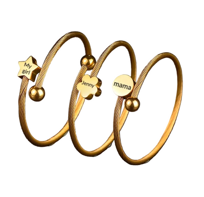 Engraved Bangle Bracelet
