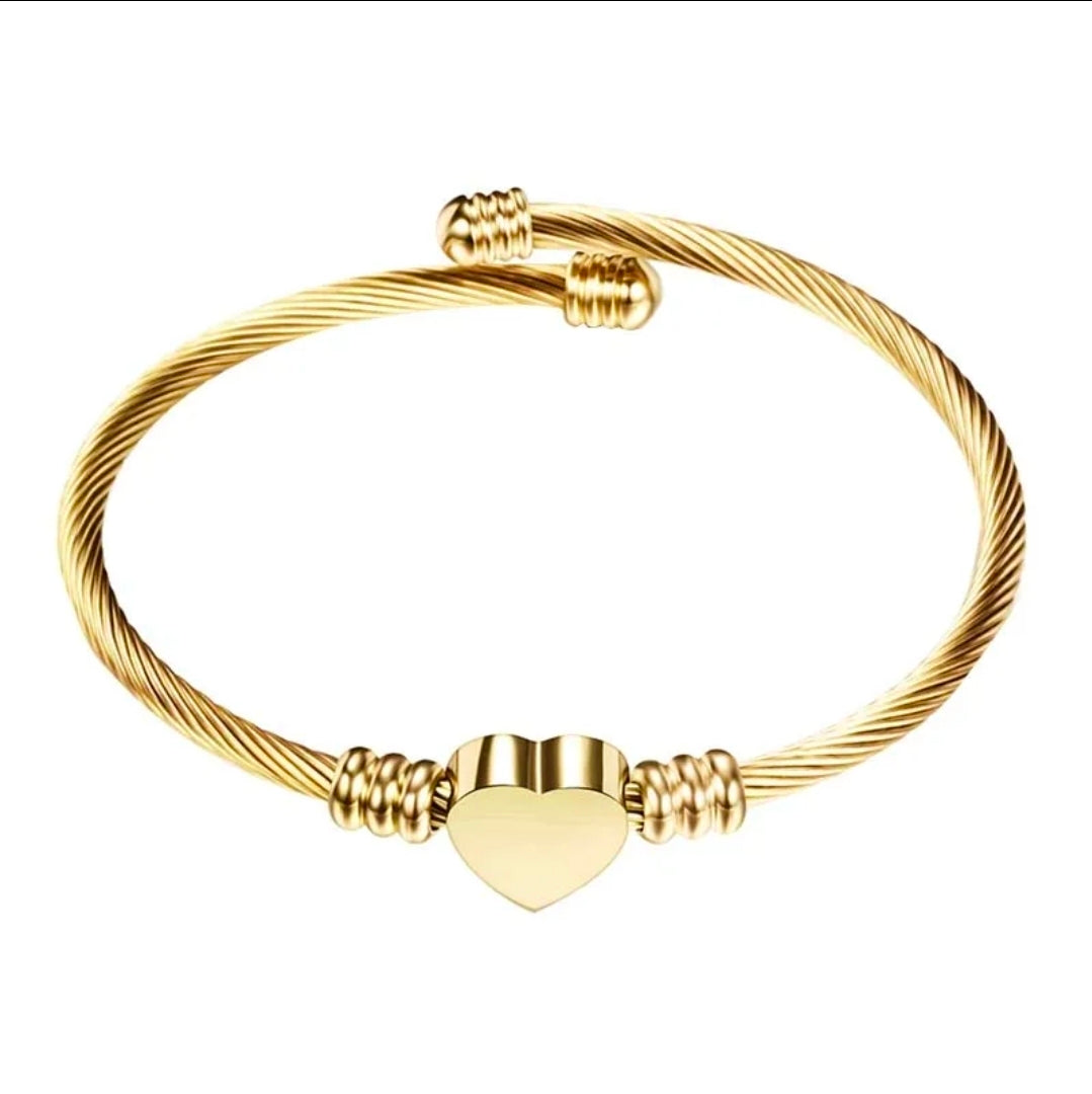 Engraved Bangle Bracelet