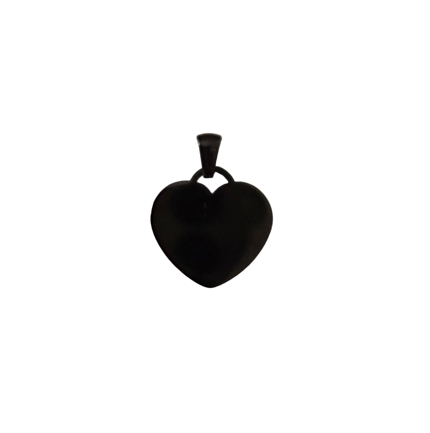 Placa / Corazón Negro 1.5 cm